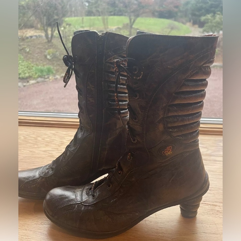 EJECT Brown Portugal Leather Steampunk Boots UE39 US8